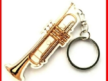 TROMPETTE PORTE CLE ! Instrument de Musique à Vent Cuivre Orchestre Jazz Trumpet