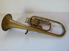 Ancien instrument de musique TUBA  à 3 pistons / Lg 57 cm Jules MARTIN PARIS