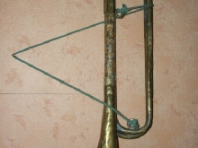 Rare TROMPETTE Cavalerie c.1870 Antique old military cavalry trumpet 