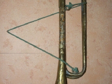 Rare TROMPETTE Cavalerie c.1870 Antique old military cavalry trumpet 