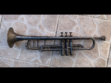 Ancienne trompette AUBERTIN PARIS metal argenté trumpet instrument musique